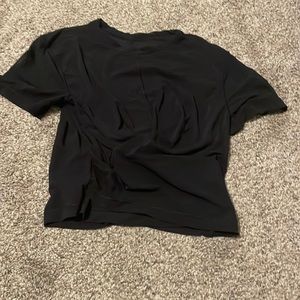 Lululemon Black Lightweight Mesh Reversible Yoga T-Shirt